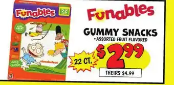 Ollie's Funables GUMMY SNACKS offer