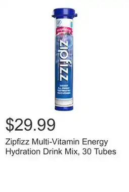 Costco Zipfizz Multi-Vitamin Energy Hydration Drink Mix, 30 Tubes offer