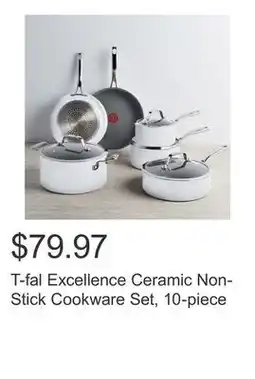 Costco T-fal Excellence Ceramic Non-Stick Cookware Set, 10-piece offer