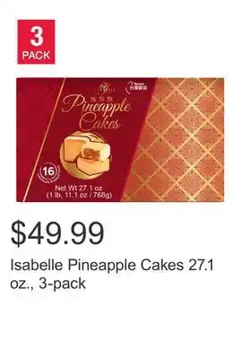 Costco Isabelle Pineapple Cakes 27.1 oz., 3-pack offer