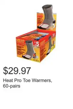 Costco Heat Pro Toe Warmers, 60-pairs offer