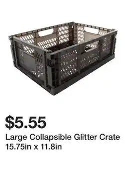 Five Below Large Collapsible Glitter Crate 15.75in x 11.8in offer