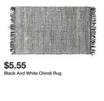 Five Below Black And White Chindi Rug offer