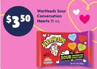 Family Dollar WarHeads Sour Conversation Hearts offer