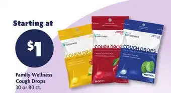 Family Dollar Family Wellness Cough Drops offer