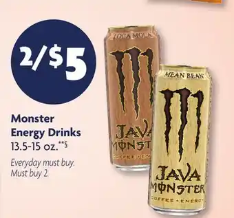 Family Dollar Monster Energy Drinks offer