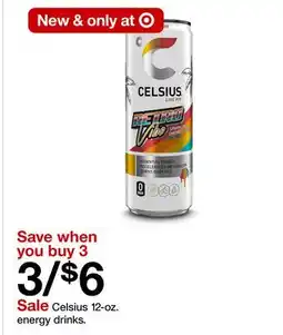 Target Celsius 12-oz. energy drinks offer