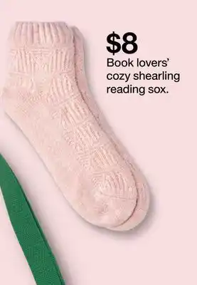 Target Book lovers' cozy shearling reading sox offer