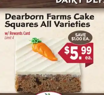 Dearborn Market Dearborn Farms Cake Squares offer