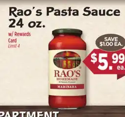 Dearborn Market Rao's Pasta Sauce offer