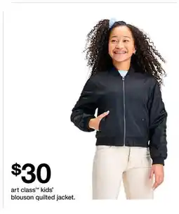 Target art class kids' blouson quilted jacket offer