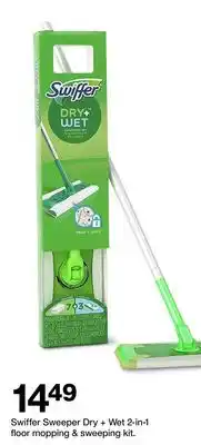 Target Swiffer Sweeper Dry + Wet 2-in-1 floor mopping & sweeping kit offer