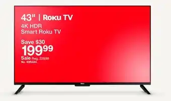 Target 43 4K HDR Smart Roku TV offer