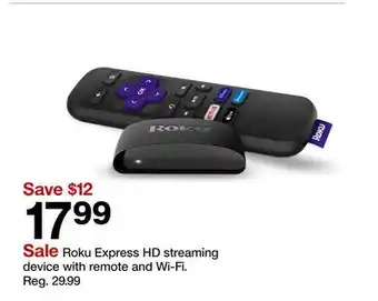 Target Roku Express HD streaming device with remote and Wi-Fi offer