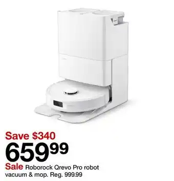 Target Roborock Qrevo Pro robot vacuum & mop offer