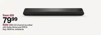 Target VIZIO 2.0-channel soundbar with Dolby Atmos and DTS:X offer