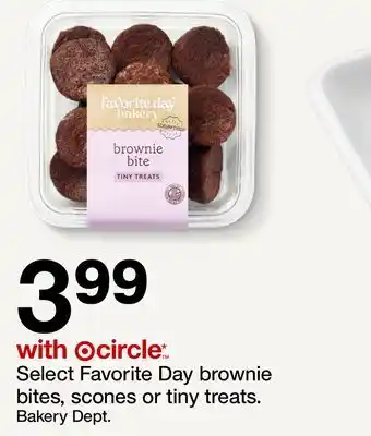 Target Favorite Day brownie bites, scones or tiny treats offer