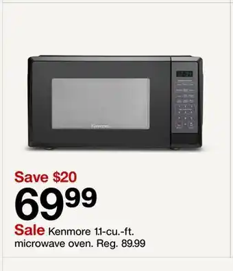 Target Kenmore 1.1-cu.-ft. microwave oven offer