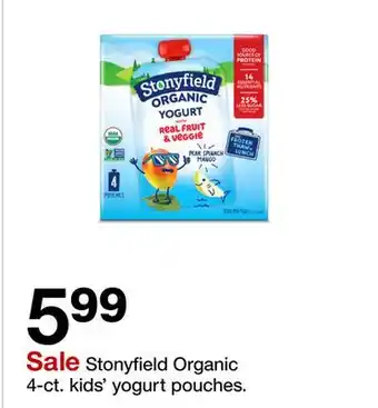 Target Stonyfield Organic 4-ct. kids' yogurt pouches offer