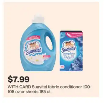 CVS Suavitel fabric conditioner 100-105 oz or sheets 185 ct offer