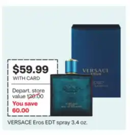 CVS VERSACE Eros EDT spray 3.4 oz offer