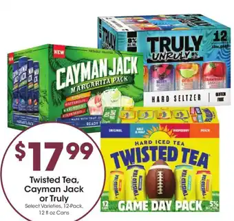 Kroger Twisted Tea, Cayman Jack or Truly offer