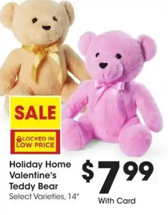 Kroger Holiday Home Valentine's Teddy Bear offer