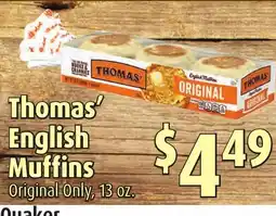 Gristedes Thomas' English Muffins offer