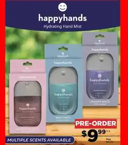 Showcase US HappyHands Hydrating Rinse-Free Hand Mist offer