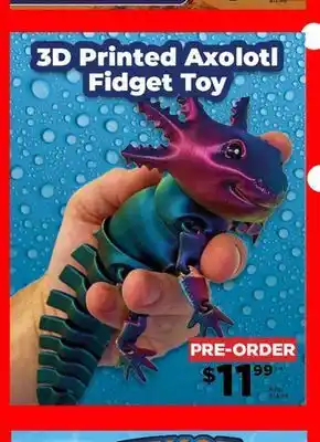 Showcase US 3D Printed Articulated Axolotl Fidget Toy offer