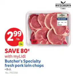 Lidl Butcher's Specialty fresh pork loin chops offer