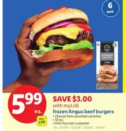 Lidl frozen Angus beef burgers offer