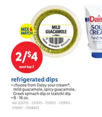 Lidl refrigerated dips offer