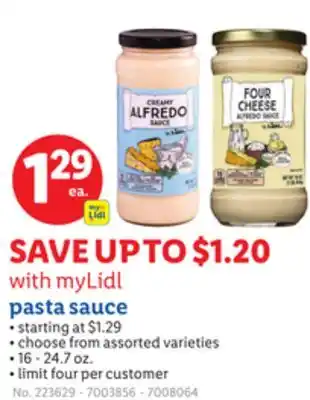 Lidl pasta sauce offer