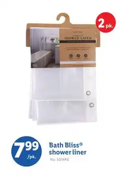 Lidl Bath Bliss shower liner offer