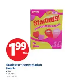 Lidl Starburst conversation hearts offer