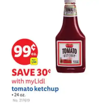 Lidl myLidl tomato ketchup offer