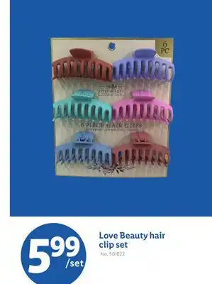 Lidl Love Beauty hair clip set offer