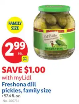 Lidl Freshona dill pickles, family size offer