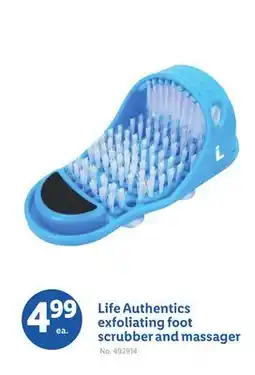 Lidl Life Authentics exfoliating foot scrubber and massager offer