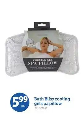 Lidl Bath Bliss cooling gel spa pillow offer