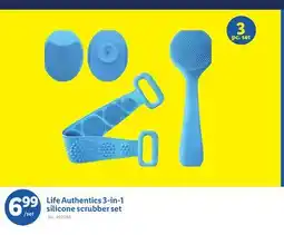 Lidl Life Authentics 3-in-1 silicone scrubber set offer