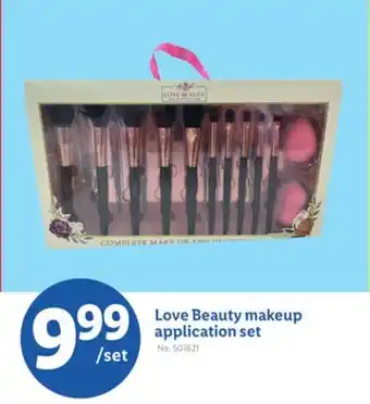 Lidl Love Beauty makeup application set offer