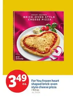 Lidl frozen heart shaped brick-oven style cheese pizza offer