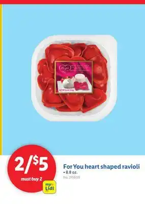 Lidl For You heart shaped ravioli offer