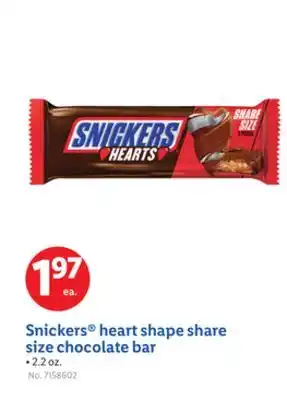 Lidl Snickers heart shape share size chocolate bar offer