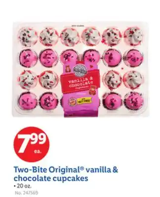 Lidl Two-Bite Original vanilla & chocolate cupcakes offer