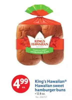 Lidl King's Hawaiian Hawaiian sweet hamburger buns offer