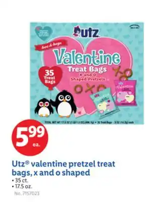 Lidl Utz valentine pretzel treat bags, x and o shaped offer