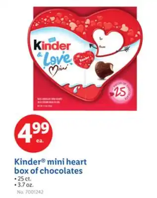 Lidl Kinder mini heart box of chocolates offer